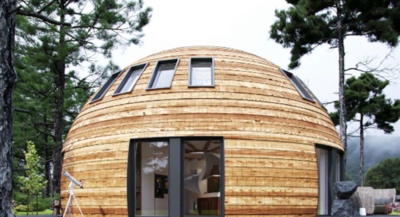 Hemp dome lodging unit